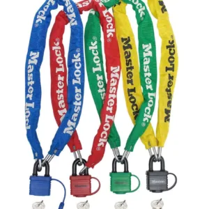 Master Lock Covered Steel Chain & Padlock Combo 40mm