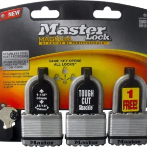 Master Lock Magnum Laminated Steel Padlock 3 Pack