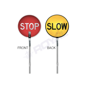 Maxisafe Stop/Slow Sign - Aluminium Handle 1.9m