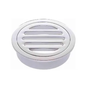 Mildon Grate Light Brass Chrome 80mm Round