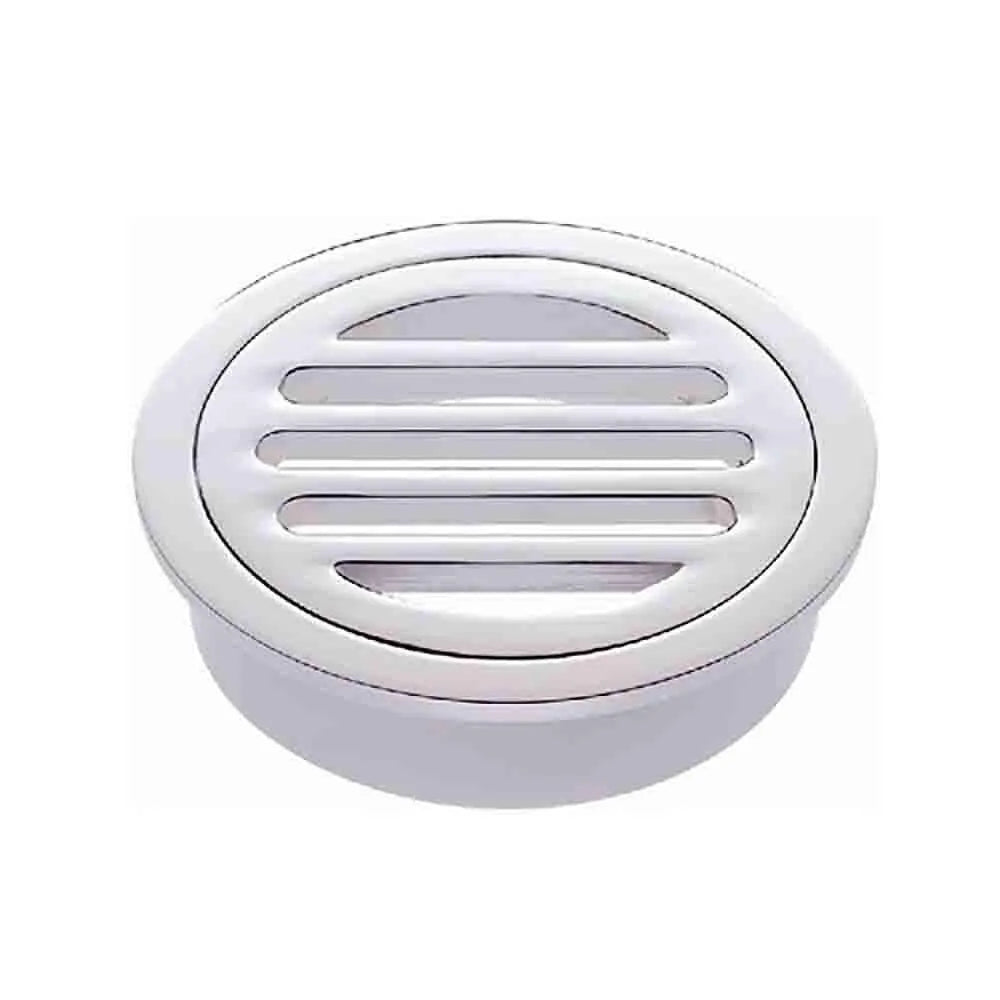 Mildon Grate Light Brass Chrome 80mm Round