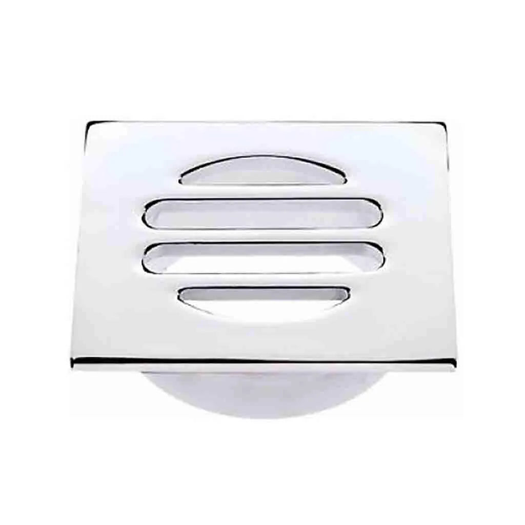 Mildon Grate Light Brass Chrome 80 - 50mm Square Screw