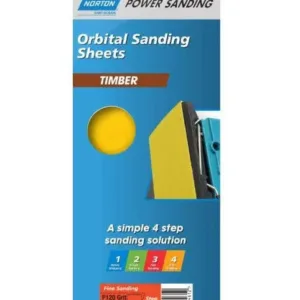 Norton Timber Orbital Sanding Sheet 115 x 280mm Step 3 P120 Grit 5 Pack
