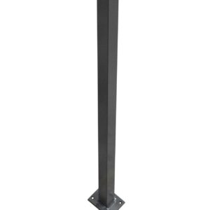 Black Post 50 x 50 x 1600 Aluminium Flanged