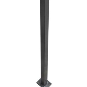 Black Post 50 x 50 x 1800 Aluminium Flanged