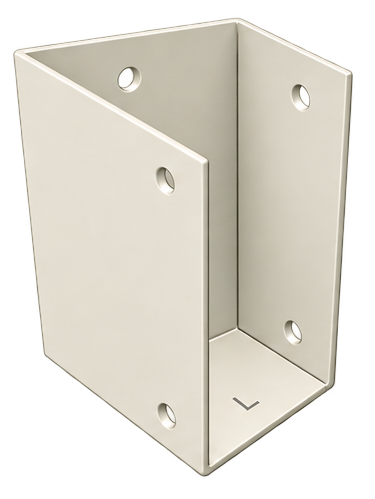 Pergola Purlin Bracket 45° LEFT 150x50 Off White