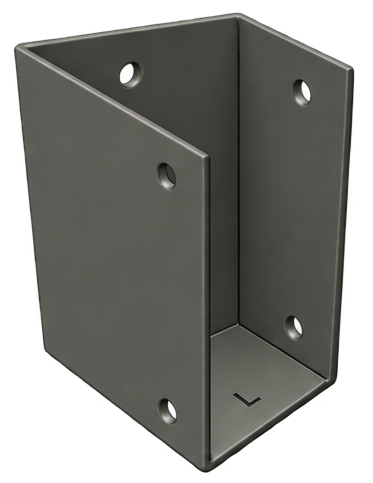 Pergola Purlin Bracket 45° LEFT 150x50 Slate Grey