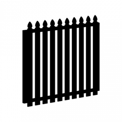 Black 50x10 Plain Picket 970x1200 Gate