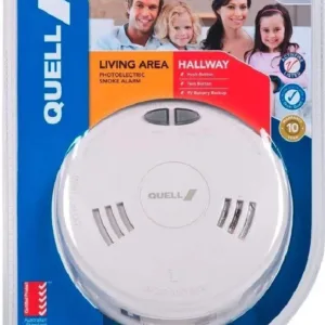 Quell 240V Hardwired Photoelectric Smoke Alarm for Living Area & Hallway