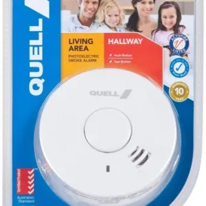 Quell 9V Photoelectric Smoke Alarm for Living Area & Hallway
