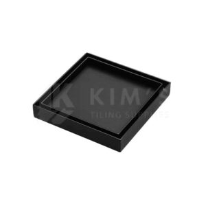Sedek – Kano 120x90mm Tile Insert Floor Waste SS316 Matt Black – KANO-120-316-90MB
