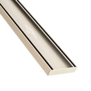 Lauxes – 1m Brushed Nickel Slimline Tile Insert (1000x100x21)