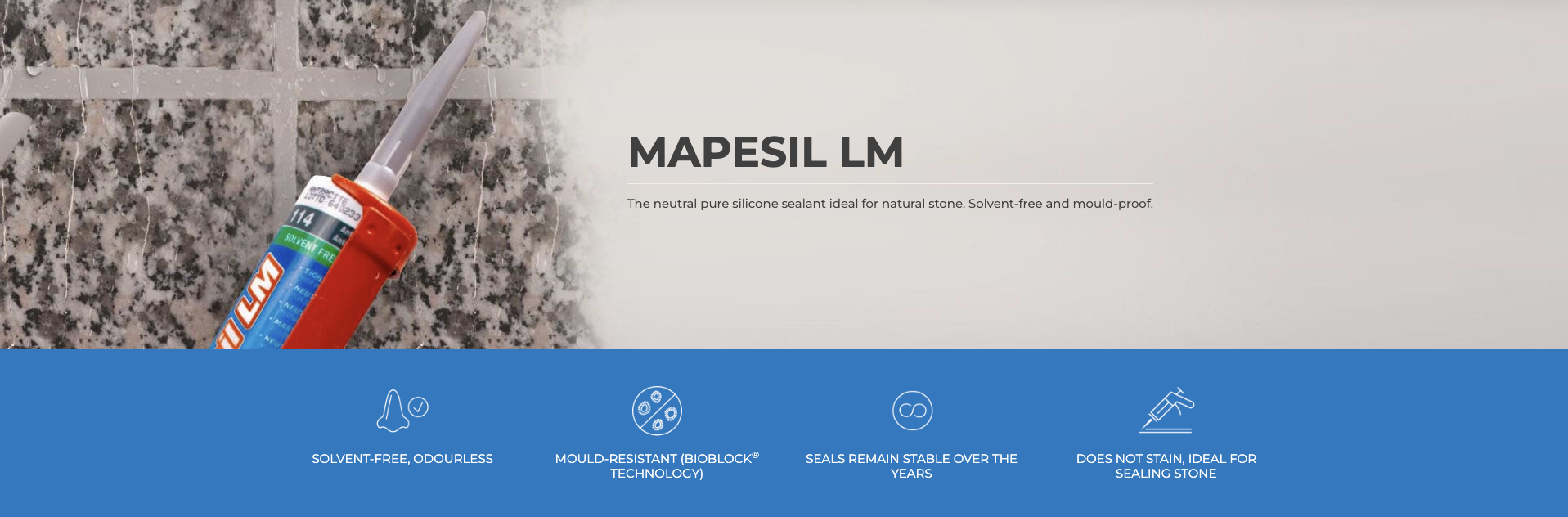 Mapei Mapesil LM Silicone 310ml (6 Colors) - Color: 112 medium grey