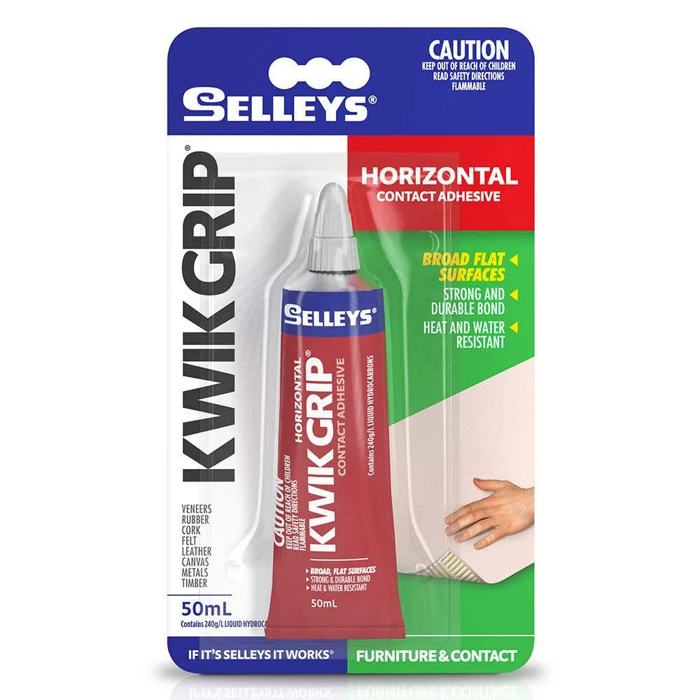 Selleys 50mL Kwik Grip Horizontal Contact Adhesive