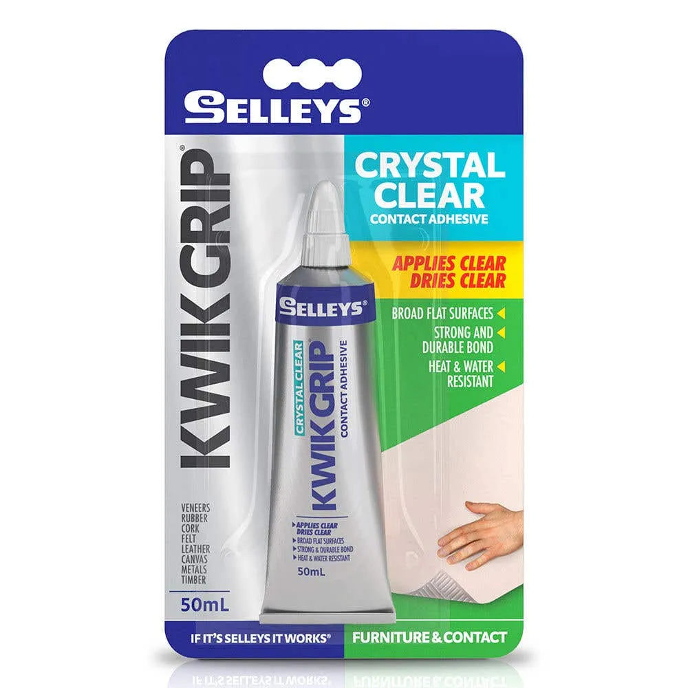 Selleys Kwik Grip Crystal Clear Contact Adhesive 50mL