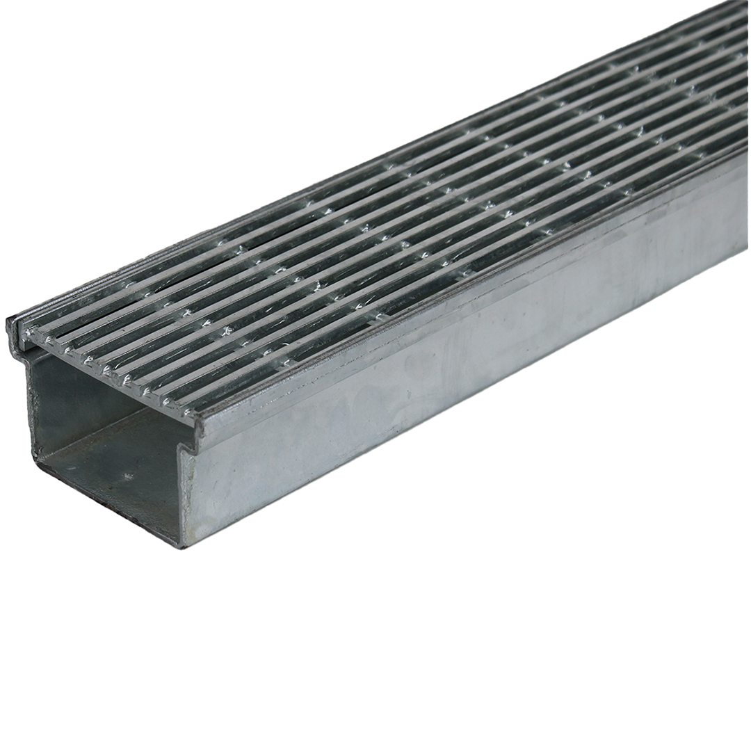 Mini-Heelguard™- Galvanised Heelguard Drain - 100mm Wide x 55mm Deep / 1000mm