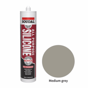 Soudal All Purpose Silicone 300ml (16Colors) - Color: Medium Grey