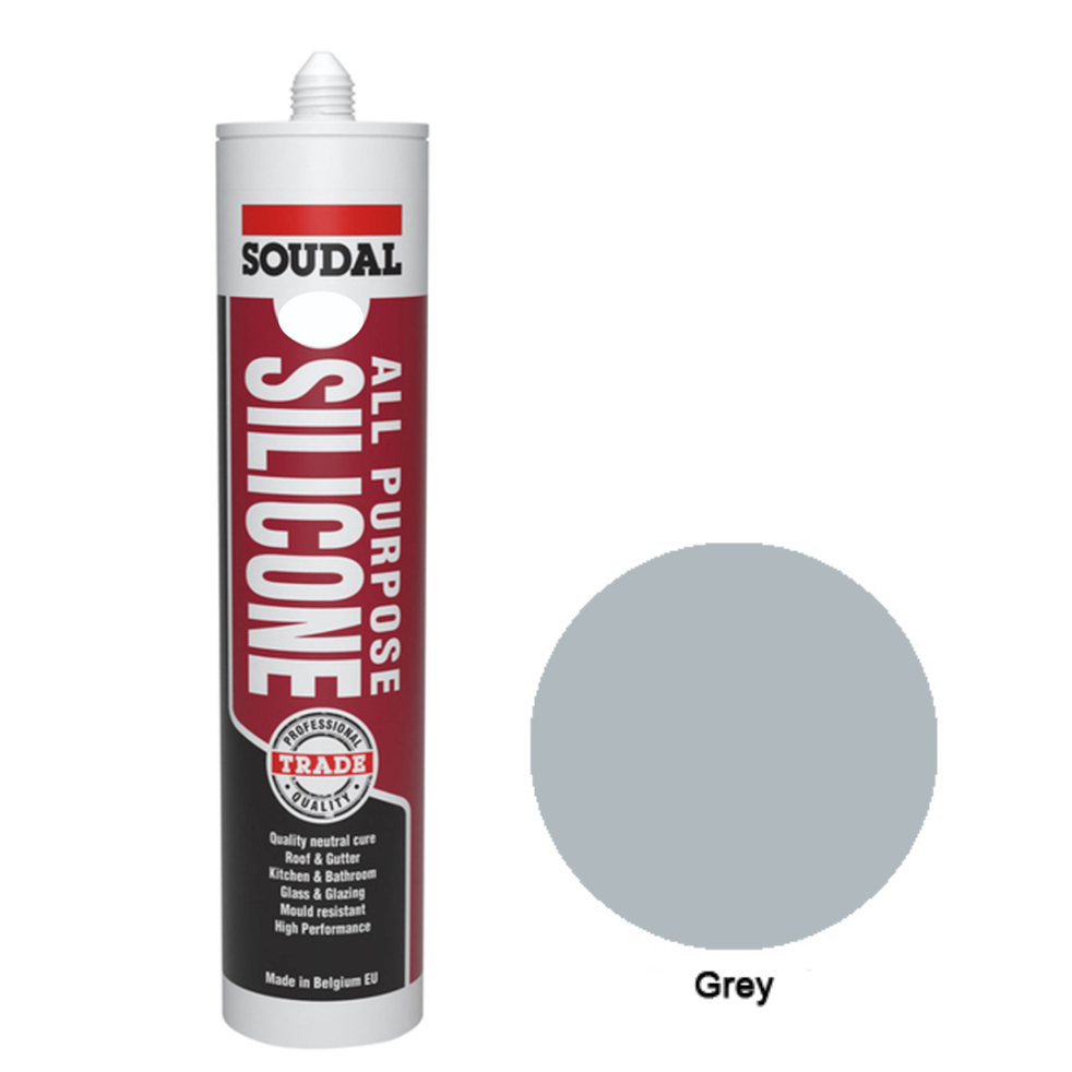 Soudal All Purpose Silicone 300ml (16Colors) - Color: Grey