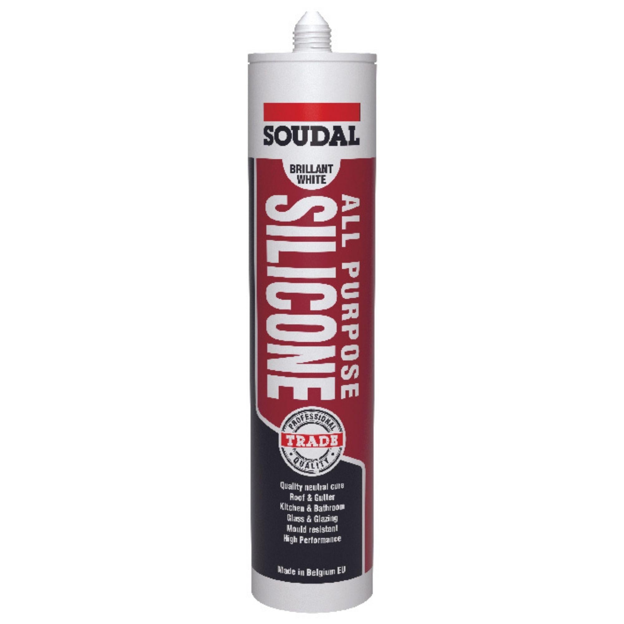 Soudal All Purpose Silicone Brilliant White 300ml