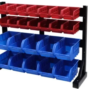 Storage Geelong 24 Bin Rack Blue Red