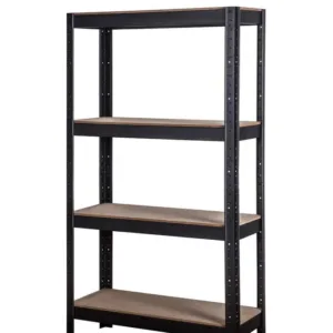 Storage Geelong Shelf Unit 4 Tier 175kg Black D325 x W825 x H1500mm