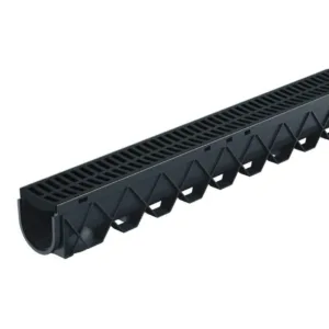 Storm Drain with Black Plastic Grate 3m