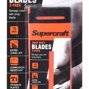 Supercraft Snap Knife Replacement Blades 5pk 18mm