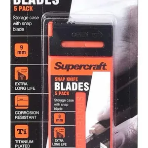 Supercraft Snap Knife Replacement Blades 5pk 9mm