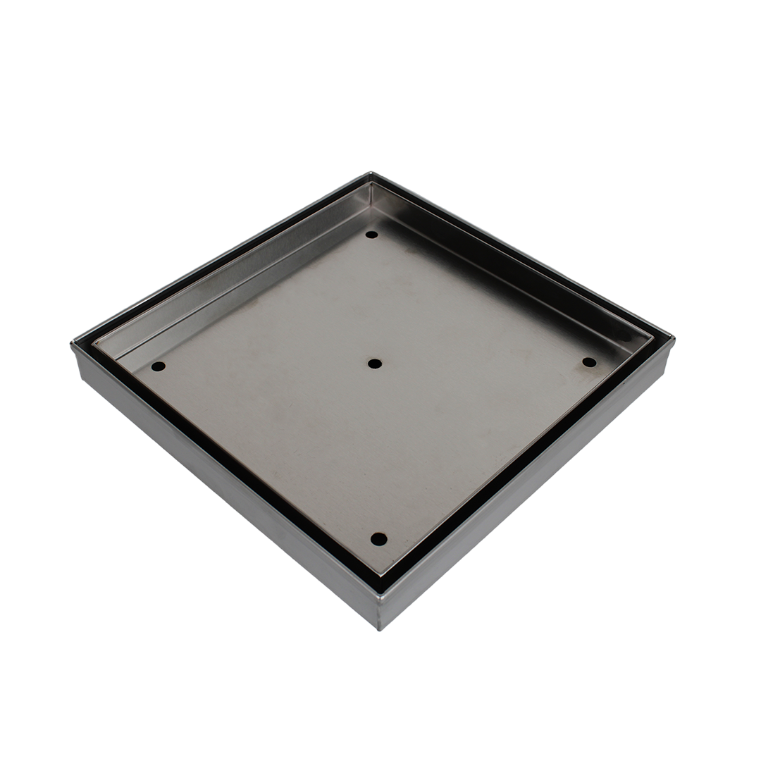 Tile Insert Square Floor Drain Stainless Steel - 250mm x 250mm / 83mm Outlet