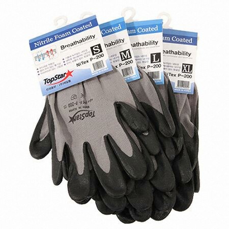 Nitrile Foam Coated Gloves - Size: L