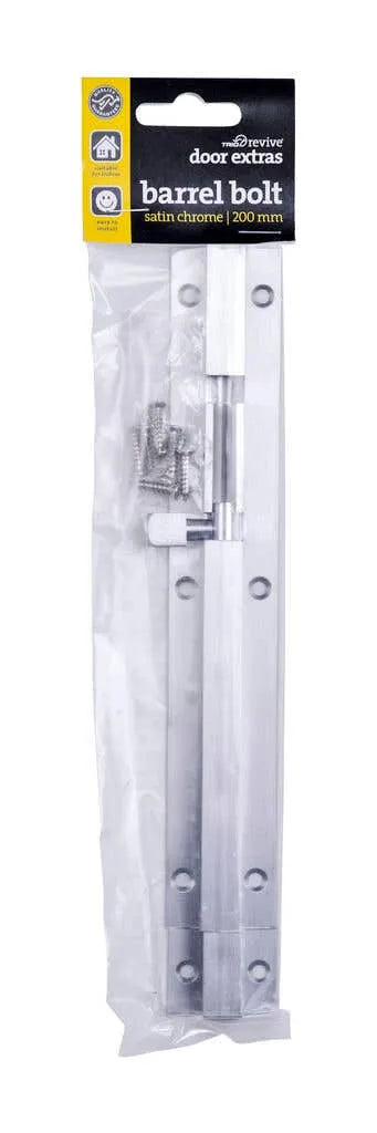 Trio Barrel Bolt 32 x 200mm Satin Chrome