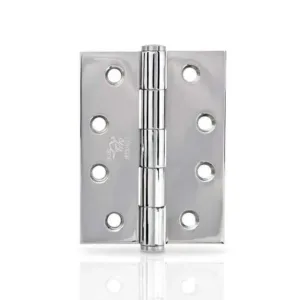 Trio Door Butt Hinge Fixed Pin 100 x 75 x 2.5mm Polished Stainless Steel