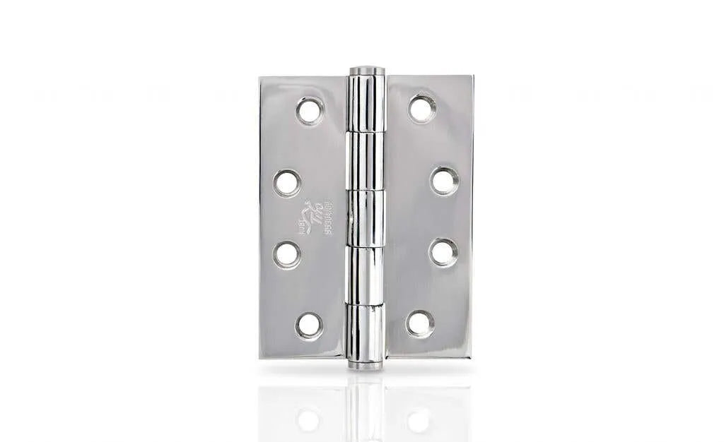 Trio Door Butt Hinge Fixed Pin 100 x 75 x 2.5mm Polished Stainless Steel