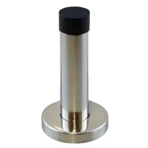Trio Doorstop Hart with Base Satin Chrome 80mm