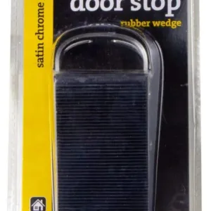 Trio Rubber Wedge Doorstop Black 125mm