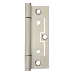 Trio Stainless Steel Quick Fit Flat Architectural Fixed Pin Satin Stainless Steel 90 x 53 x 1.8mm