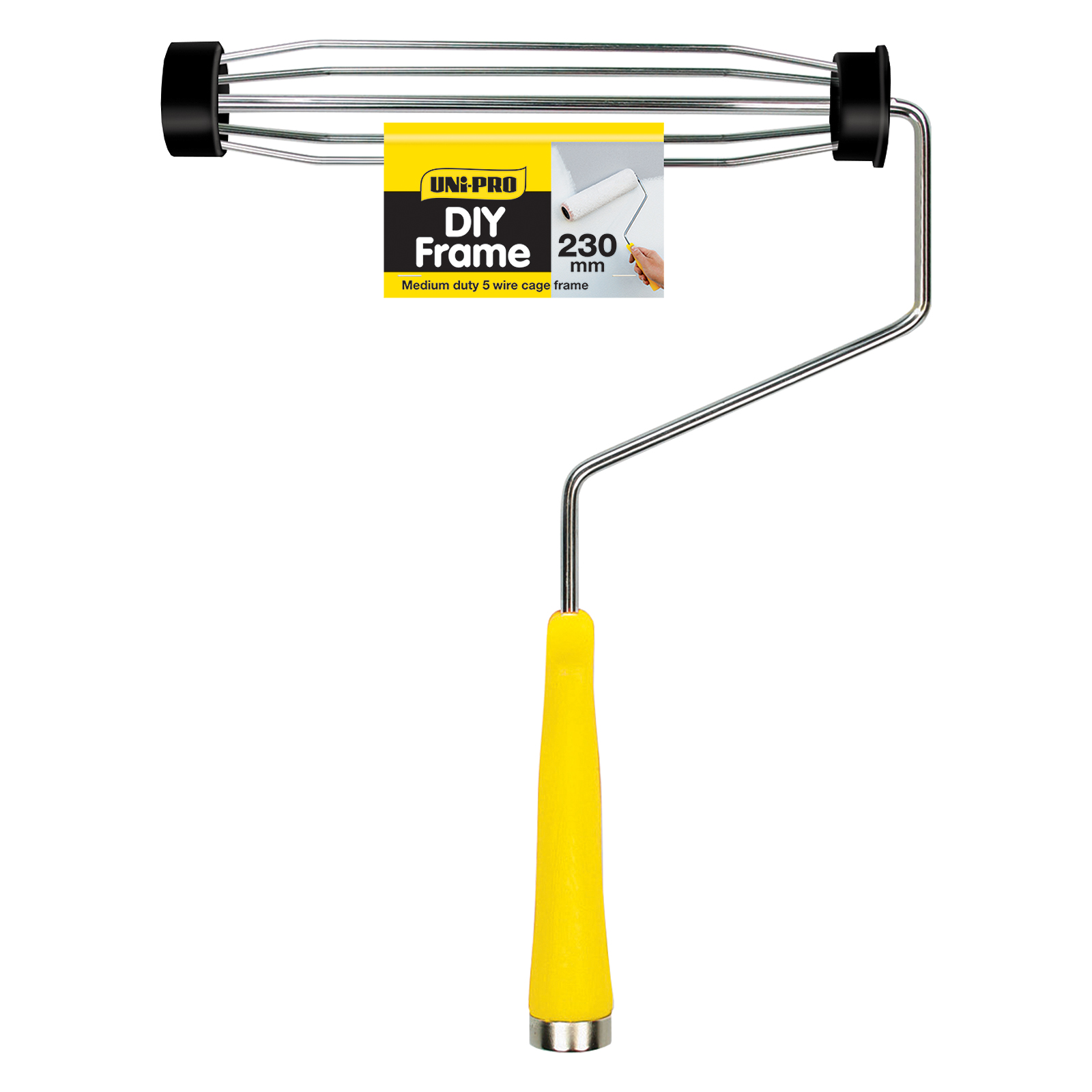 Unipro – Paint Roller 230mm Frame – Yellow Handle – AM15124