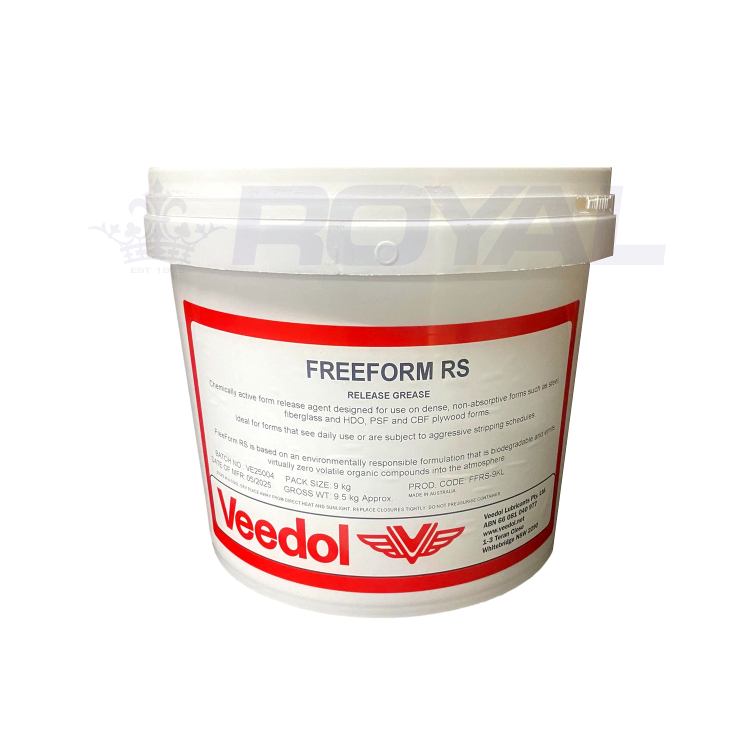 Veedol Freeform RS Grease 9kg Pail