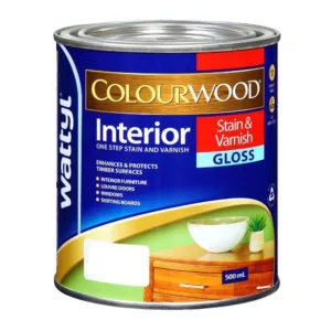Wattyl Colourwood Stain & Varnish Gloss Teak 500mL