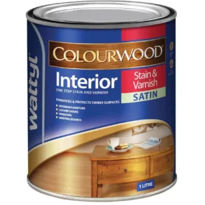Wattyl Colourwood Stain & Varnish Satin Walnut 1L