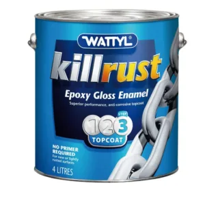 Wattyl Killrust Epoxy Gloss Enamel Aluminium 4L