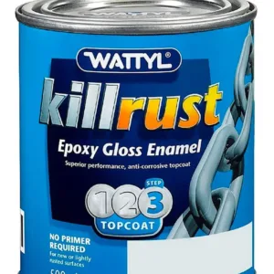 Wattyl Killrust Epoxy Gloss Enamel Aluminium 500mL