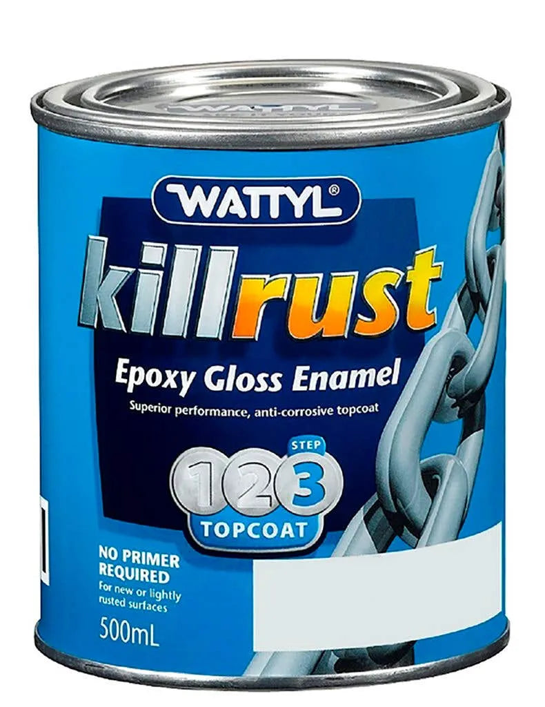 Wattyl Killrust Epoxy Gloss Enamel Aluminium 500mL