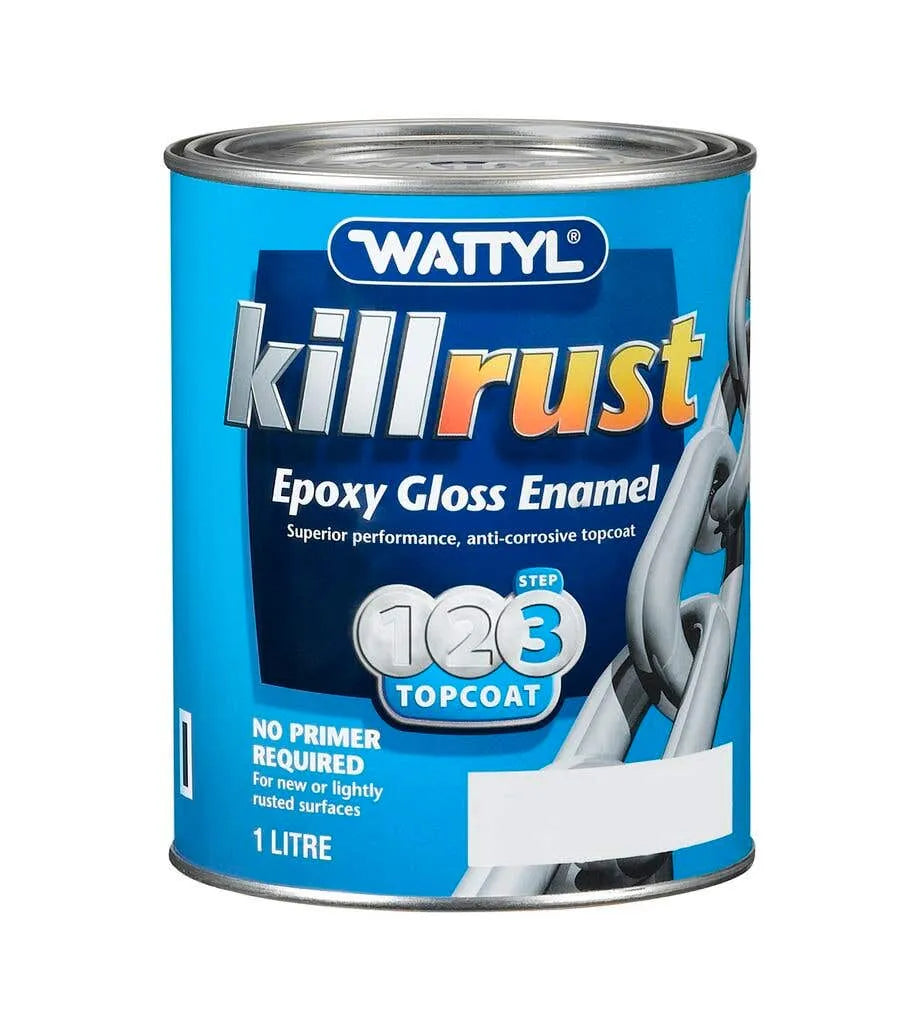 Wattyl Killrust Epoxy Gloss Enamel White 1L
