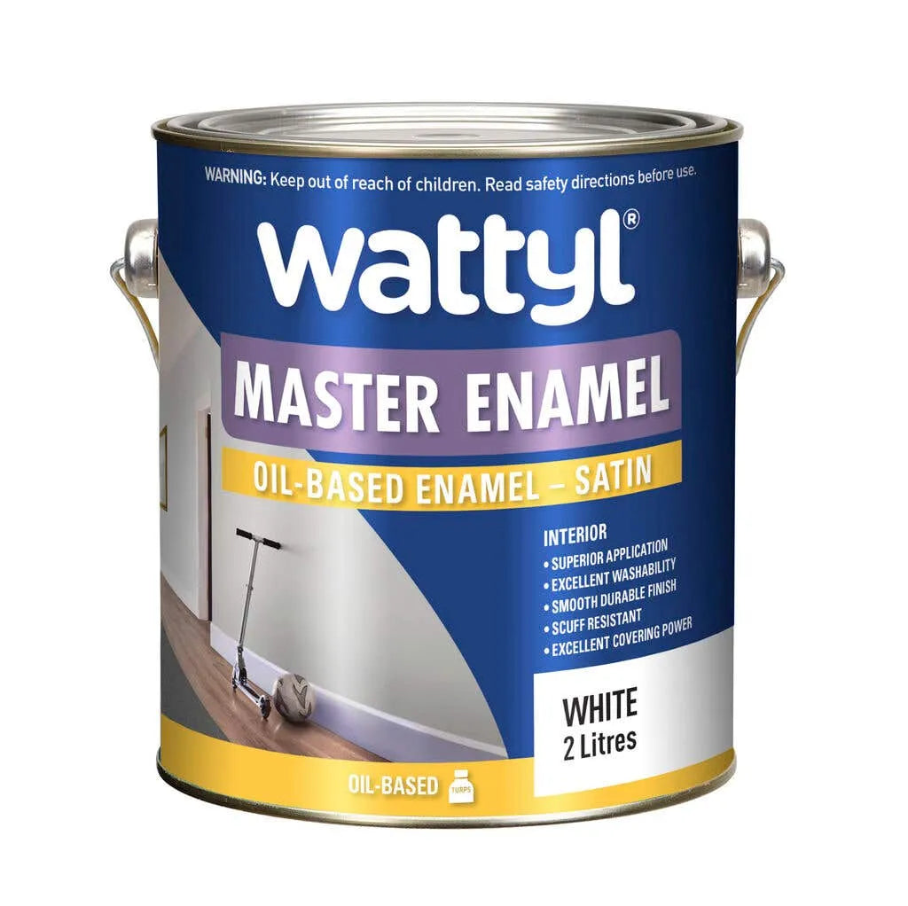 Wattyl Master Enamel Satin White 2L