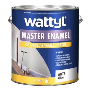 Wattyl Master Enamel Satin White 4L