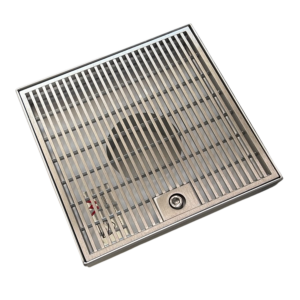 Heelguard Stainless Steel Square Drain - 200mm - 76mm Outlet