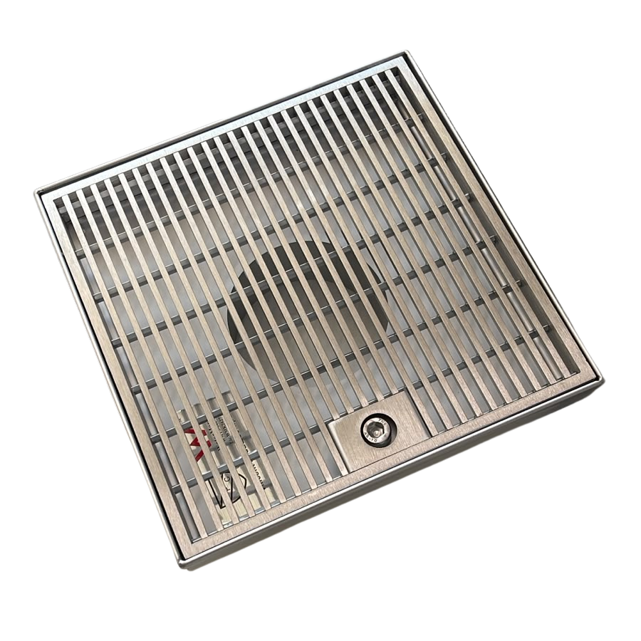 Heelguard Stainless Steel Square Drain - 200mm - 95mm Outlet