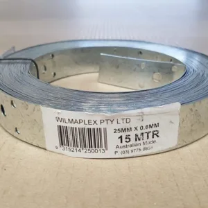 Wilmaplex Hoop Iron Perforated 25 x 0.6mm x 15m