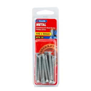Zenith Gold Passivated Countersunk Timber Screw 10G x 50mm 12 Pack